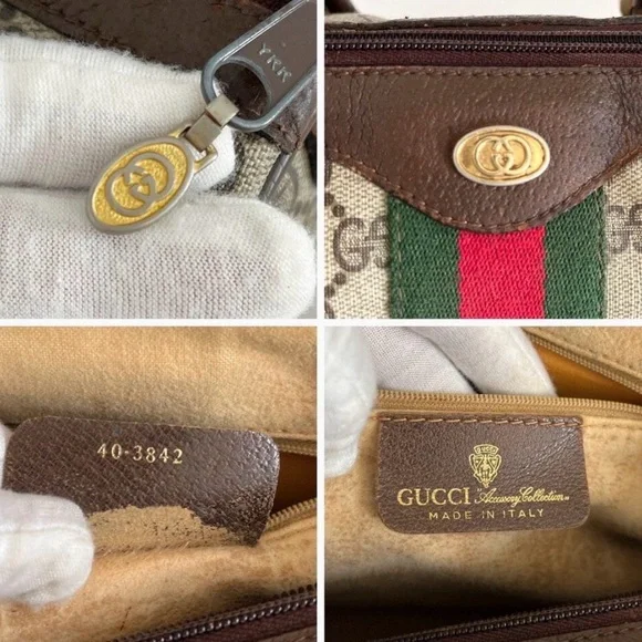 ✨ Vintage Gucci GG Supreme Web Boston Bag - Sherry Line ✨ - Picture 2 of 11